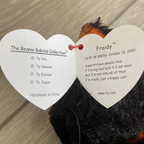 2000 Ty Beanie Baby "FRAIDY" - Retired - Halloween - RARE - Picture 8 of 10